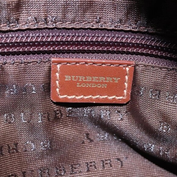 BURBERRY Nova Check Tote Bag PVC Beige Brown Auth 114787 - Picture 13 of 16